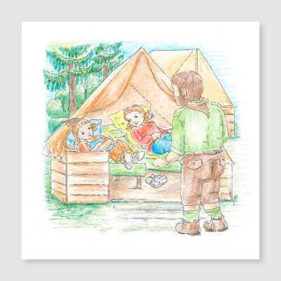 image 009-K-CZ-katka-900x900-17_400x400 katka na táboře, personalizovaná, osobní, dárek, čtení, kniha, pro děti, kniha pro dospívající, originální, pro holky, dětská knížka 009-K-CZ-katka-900x900-17