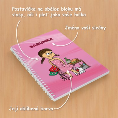 image 035-B-CZ-2_400x400 kroužkový, blok, knihy pro holky, originální dárek, dětská kniha, krásné čtení, kreslení, tvoření, slabikář, povolání 035-B-CZ-2
