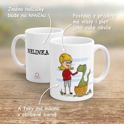 image 043-H-CZ-nelinka-900x900-02_400x400 hrníček, pravěk, originální knihy, osobní kniha, druhohory, dinosaurus, krásné čtení, dárek, děti, brontosaurus 043-H-CZ-nelinka-900x900-02